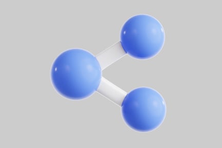 Vista previa: Abstracción de esferas azules conectadas