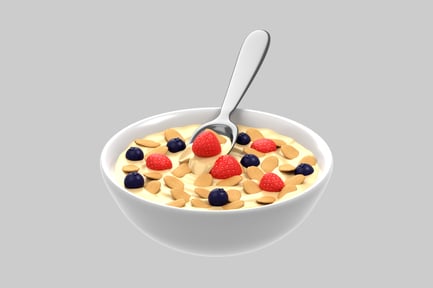 Preview: Berry oatmeal bowl with spoon