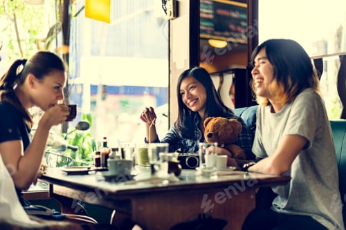 Preview: Group Of People Drinking Coffee Concept