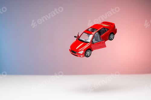 Preview: toy car accident car insurance concept
