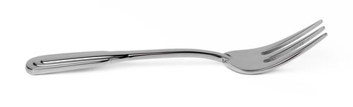 Preview: Steel metal fork isolated on white background