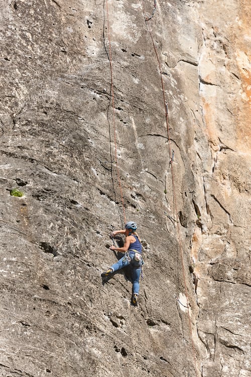 Preview: Climber on a granite wall. Extreme sport. Outdoor activity