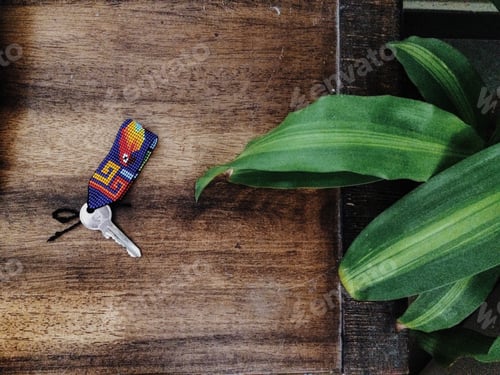 Preview: Colorful keychain with the key
