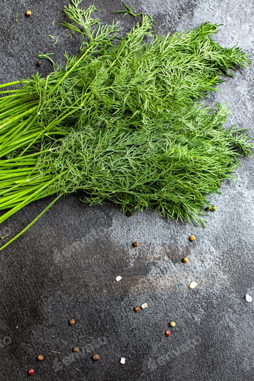 Preview: Dill, Fresh Green Herb Bunch Preparation For Freezing Serving Size Organic Healthy Ething Natural