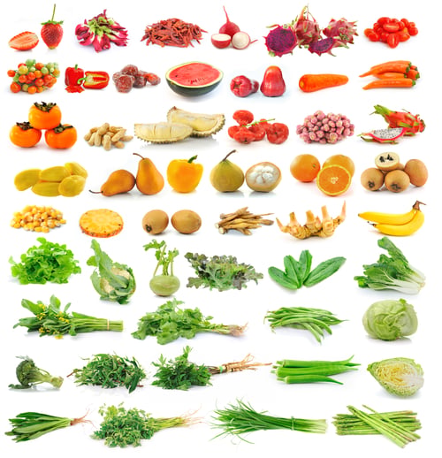 Preview: fruit and vegetable isolated on white background