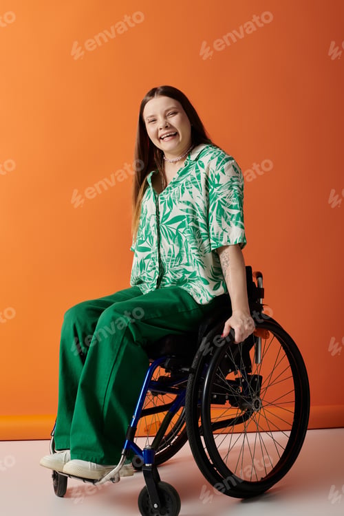 Preview: Vibrant spirit: a young woman in a wheelchair