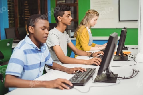 Preview: Students studying in computer classroom