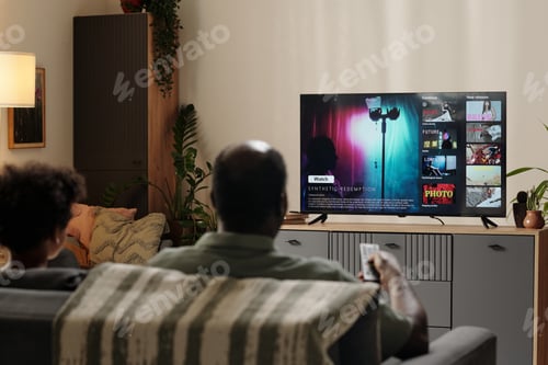 Preview: Watching TV Show in Cozy Living Room Setting