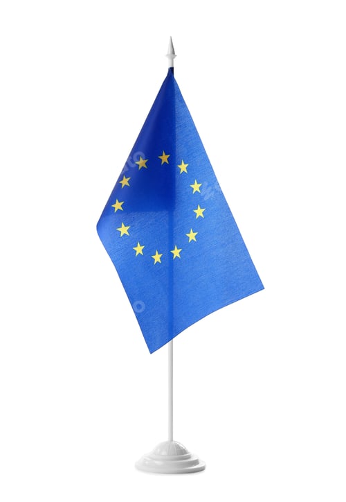 Preview: small eu flag on white background