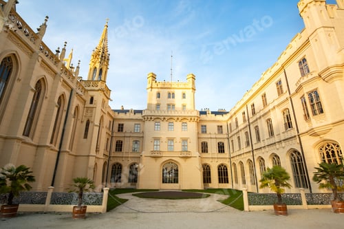 Preview: Lednice castle Chateau in Moravia, Czech Republic. UNESCO World Heritage Site