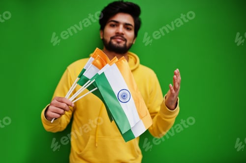 Preview: Asian man with flag