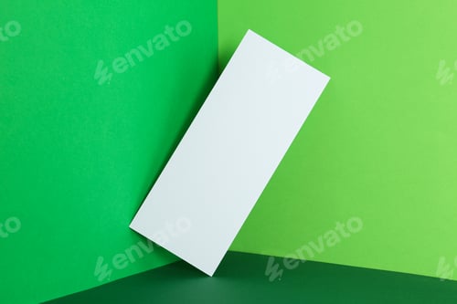 Preview: Empty sheet on color background. Mockup for design