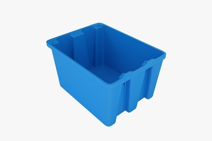 Preview: Blue Plastic Storage Bin Container