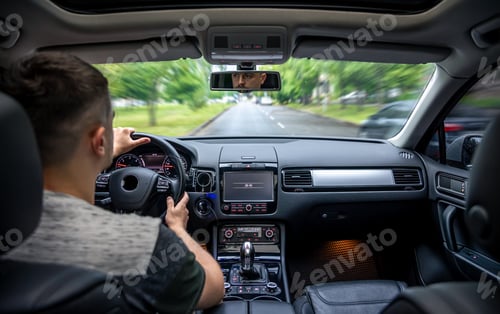 Preview: Hands on the wheel when driving from inside the car.