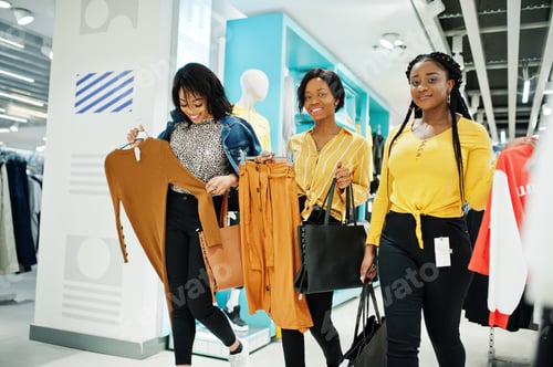 Preview: African woman shopping day.