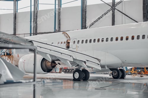 Preview: Professional plane expluatation service in big hangar