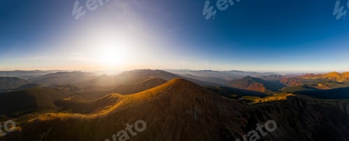 Preview: Aerial View of Mountain Hills, Carpathian Mountains Landscape.