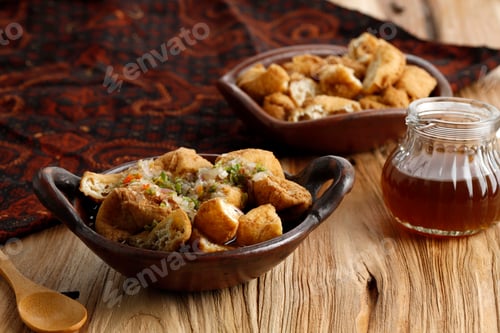 Preview: Tahu Gejrot Cirebon. Traditional Street Food Made from Fried Tofu (Bean Curd)