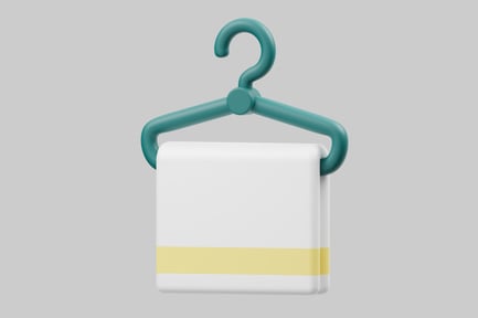 Preview: Hanger with clean towel set
