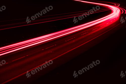 Preview: lights of cars driving at night. long exposure