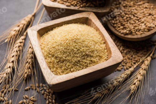 Preview: Raw Broken Wheat or Daliya or Dalia, selective focus