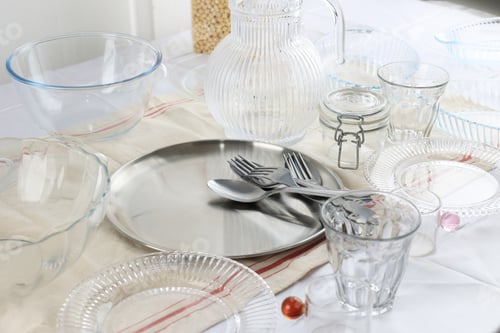 Preview: Dinner Silver Plate with Fork and Spoon