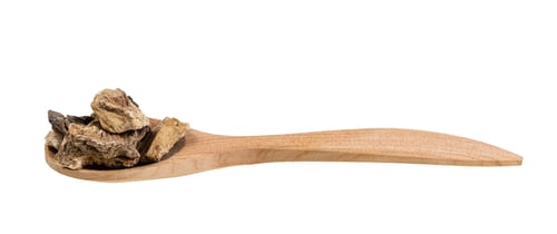 Preview: Dried Mushrooms on Wooden Spoon, Isolated
