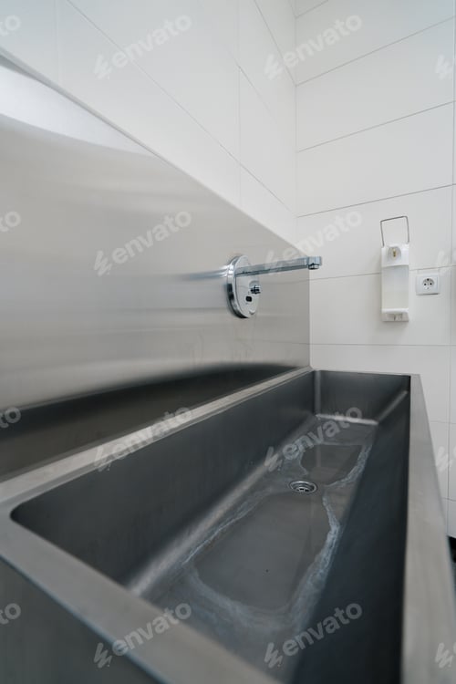 Preview: Disinfection procedure in the clinic sink in which doctor wash their hands before surgery