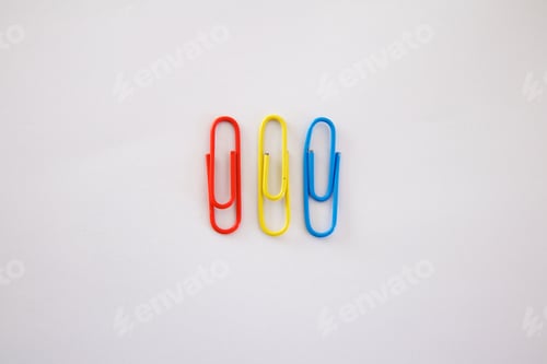 Preview: Primary color paper clips
