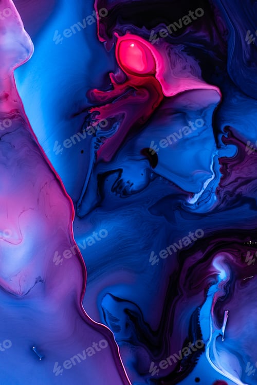 Preview: Abstract flow of liquid paints in mix
