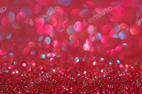 Preview: Festive abstract color bokeh background
