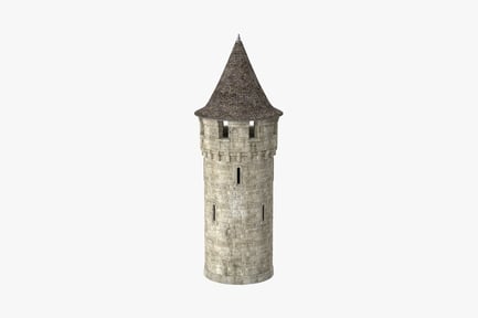 Preview: Medieval Stone Tower with Conical Roof