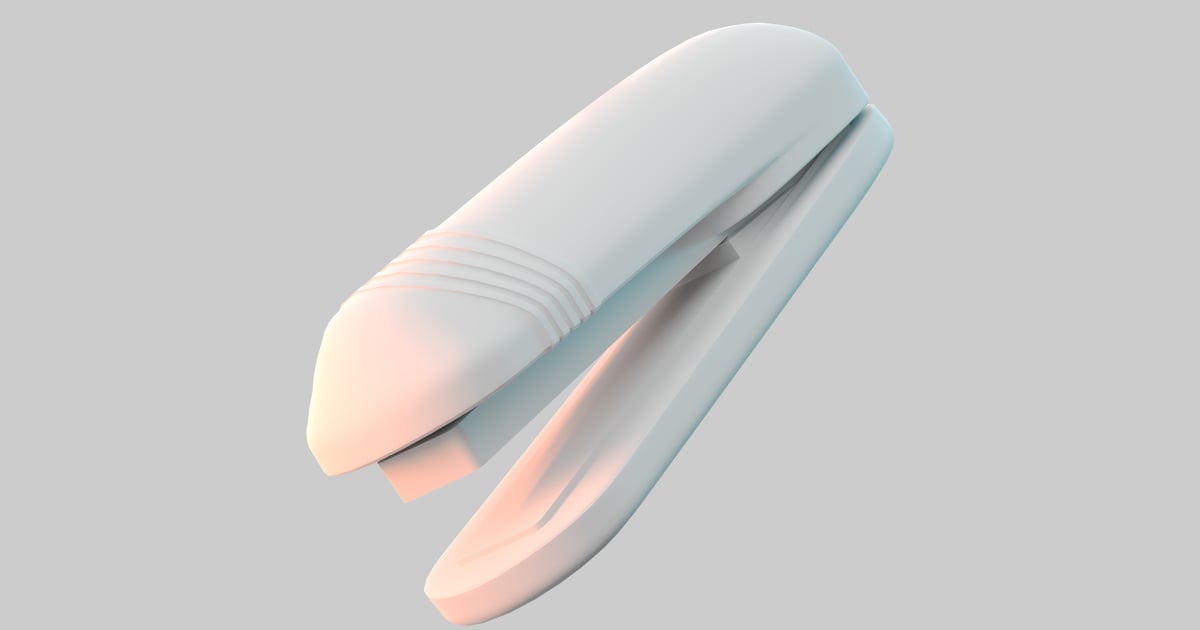 Minimalist white stapler object 3D, Incl. stapler & supply - Envato