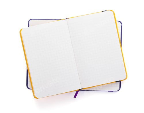 Preview: notepad or notebook paper at white background
