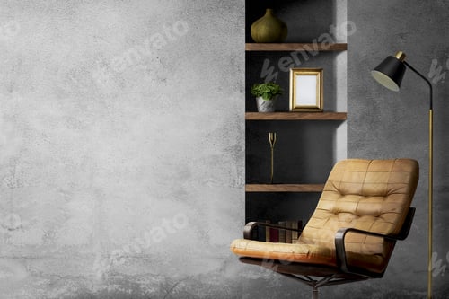Loft home office interior design