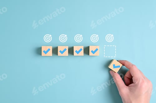 Preview: Business target goal and arrow icons, Business strategy planning management, Business process