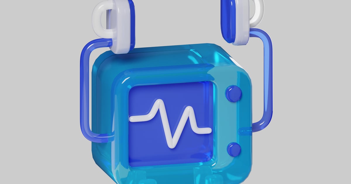 Cartoon heart monitor machine design 3D, Incl. cartoon & display - Envato