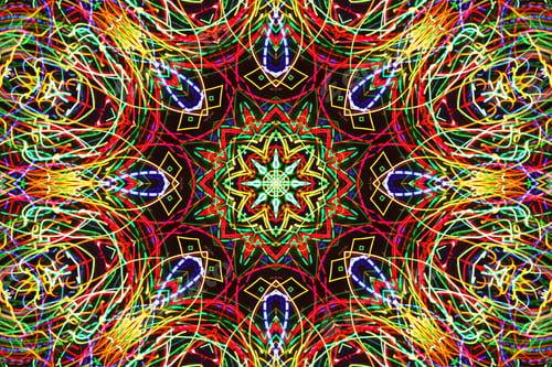 Preview: Bright abstract colorful luminous pattern