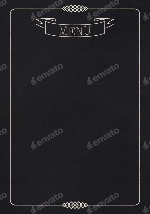 Preview: Black board as mockup for restaurant menu