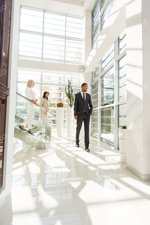 Preview: Young people walking in the office