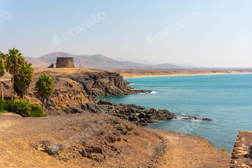 Preview: Coast of the tourist town of El Cotillo to the north of the island of Fuerteventura