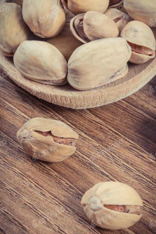 Preview: Pistachio nuts containing vitamins and minerals. Healthy eating