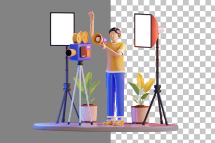 Preview: Movie Director 3D Illustration