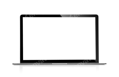 Preview: laptop with empty space on white background