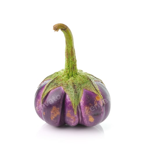 Preview: eggplant isolated on white background