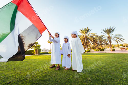 Preview: Group of middle eastern kids in Dubai