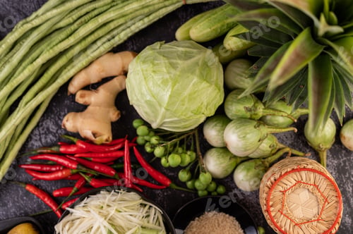 Preview: Papaya salad ingredients include papaya.
