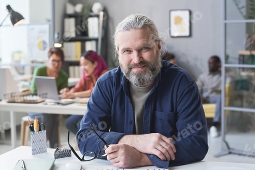 Preview: Confident mature businessman at office