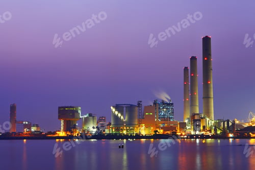 Preview: power station at night