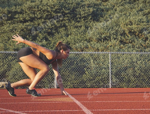 Preview: Runner ready to take off! Beautiful, strong, focused, concentration, ready to go